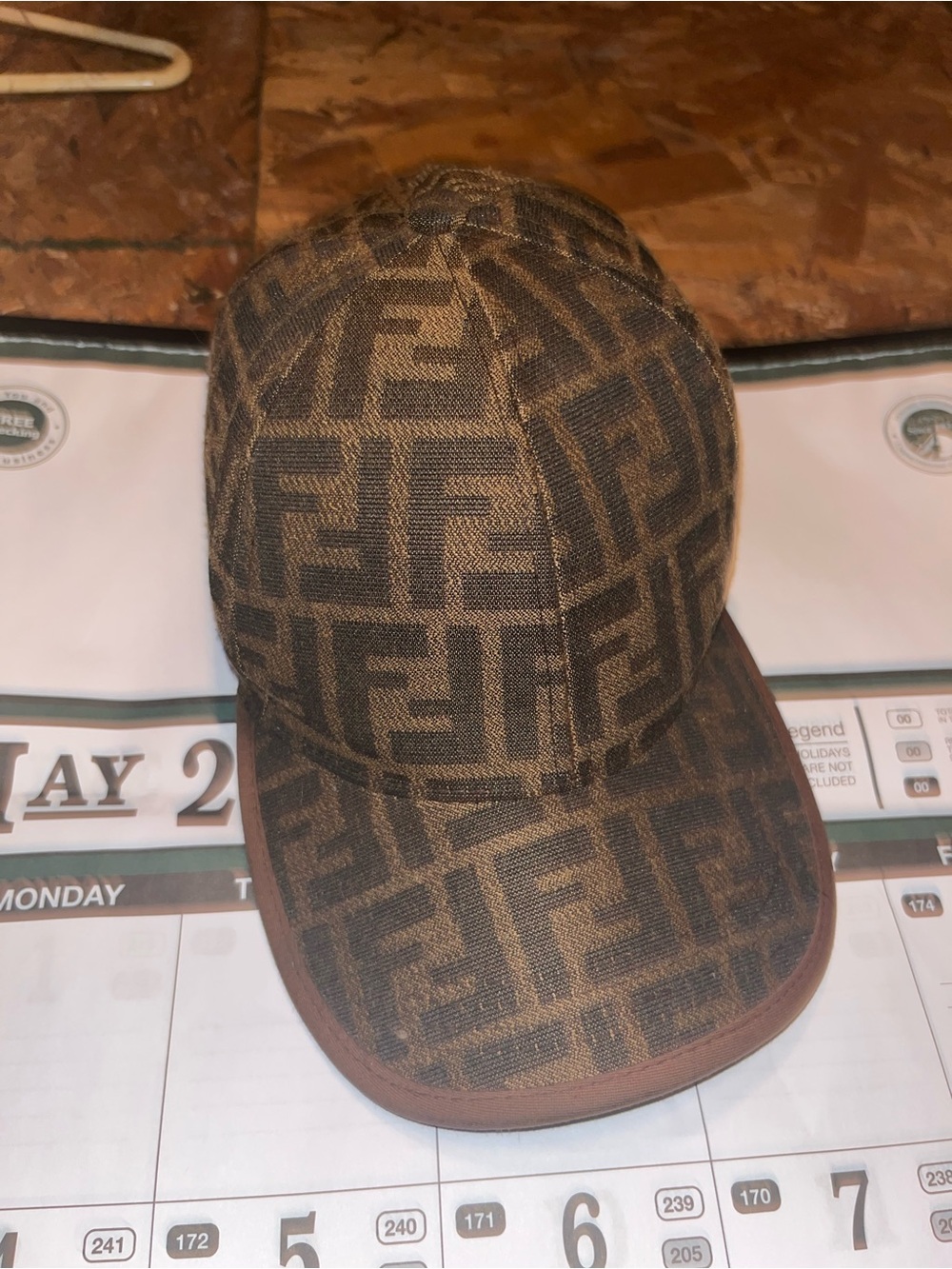 Fendi Brown Monogram Baseball Cap